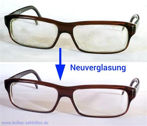 Neuverglasung der Brille .